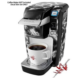 WraptorSkinz Decal Style Vinyl Skin compatible with Keurig K10 / K15 Mini Plus Coffee Makers Electrify White (COFFEE MAKER NOT INCLUDED)