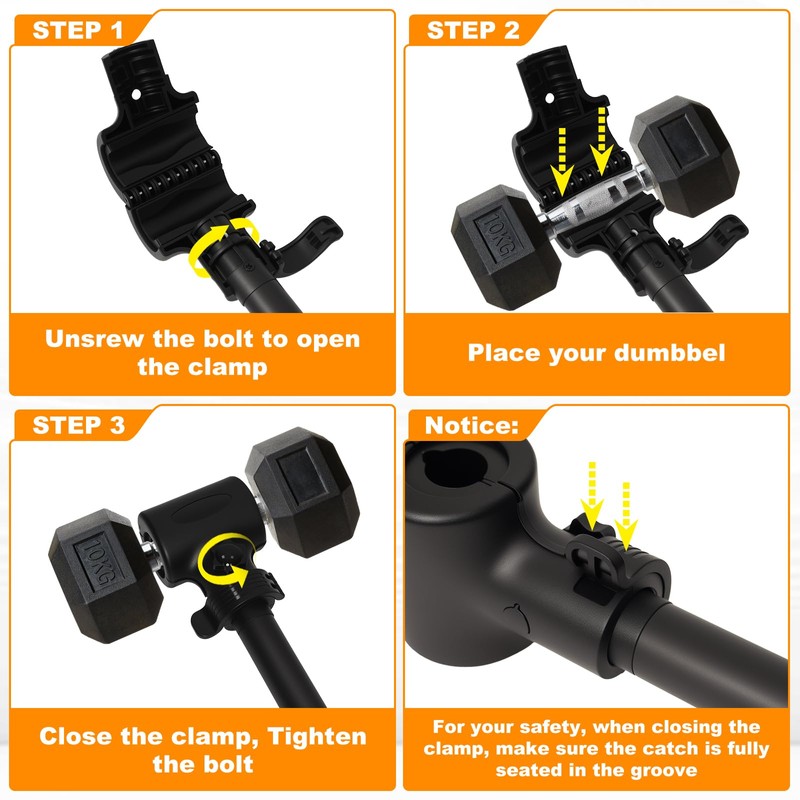 Dumbbell Barbell Converter Bar, Adjustable Weight Dumbbell to Barbell Converter,