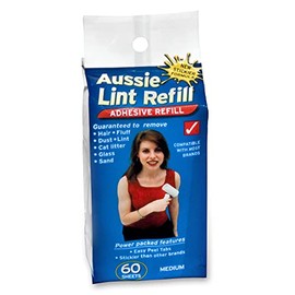 Aussie Lint Roller Refill, Medium | Pet Hair Remover, White