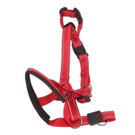 TOPINCN Dog Head Collar Dog Head Collars Headcollars Halter with Safety Strap, Pet Headcollar Stops Pets From Pulling for Outdoor Walk (Red)