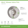 Birch Wall Mounted Shower Valve Trim with Volume Control Lever
