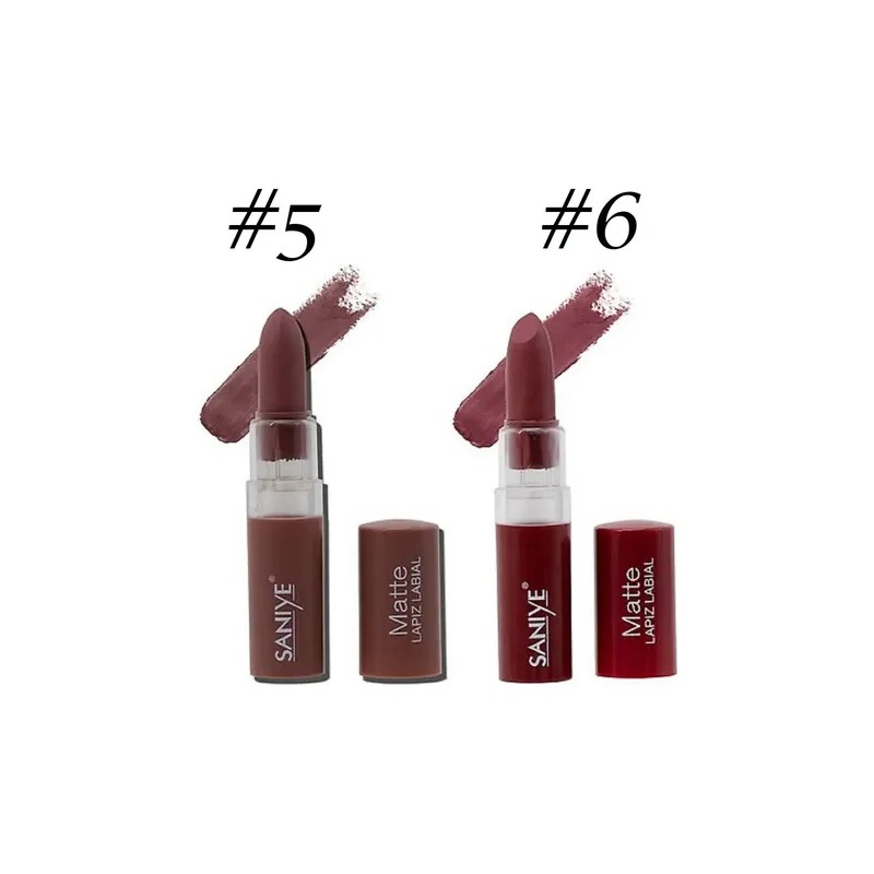 Set De 6 Lapices Labiales Efecto Matte Tonalidad Vibrante