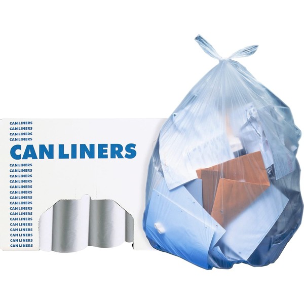 Heritage H8053TCR01 Can Liners, .9mil, 55Gal, 40-Inch x53-Inch, 5RL/CT, Clear
