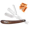Candure Rasiermesser Herren mit Wechselklinge Edelstahl Extra Scharfe Profi Rasiermesser