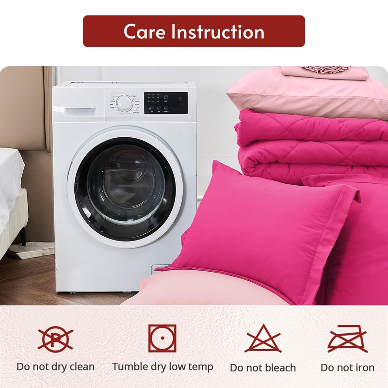 MUXHOMO 5 Pieces Twin Comforter Set, Reversible Bed in a