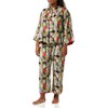 Natori Women's Printed Charmeuse Pajama Set, Black, Small