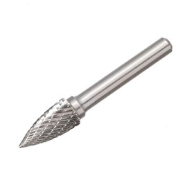 KATSU Tungsten Carbide Double Cut Rotary Burrs Set for Rotary Tool 6mm Shank, 5PCs Rotary Tool Die Grinder Drill Bits for Woodworking Carving, Metal Polishing, Engraving, Drilling 14180611