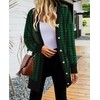 2024 Fall Casual Long Cardigan for Women Houndstooth Long Sleeve