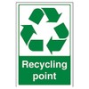 V Safety Recycling Point Sign - 200mm x 300mm -