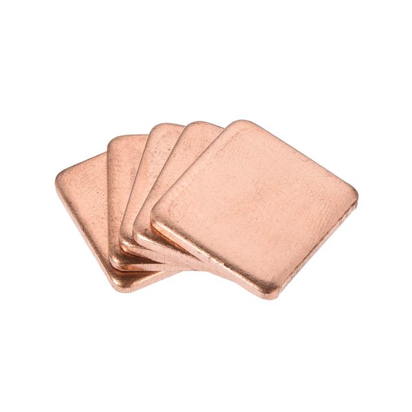 sourcing map Flat IC Chipset Thermal Copper Heatsink for CPU
