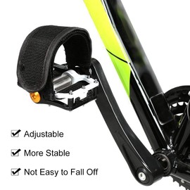 Universal Bicycle Pedal Straps, Pedal Straps Bicycle, Exercise Bike Pedal Straps, Bicycle Pedal Straps Toe Clips Strap Band for Fixed Gear Bike, Nylon Velo Foot Block, 1 Pair