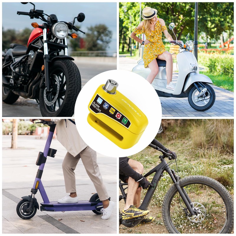 WinGluge Brake Disc Lock, Motorcycle Lock Alarm 110 db, Bicycle