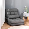 HOMCOM Convertible Floor Sofa Bed, Recliner Armchair Upholstered Sleeper Chair