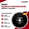 LXDIAMOND Diamond Cutting Disc 200 mm x 25.4 mm -