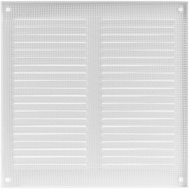 Vent Systems 200 x 200 mm / 8" x 8" Inch Vent Cover - White Galvanised Metal Vent Cover - Air Supply Ventilation Cover with Screen Mesh - Louvered HVAC Air Vent Covers for Bathroom, Home Office