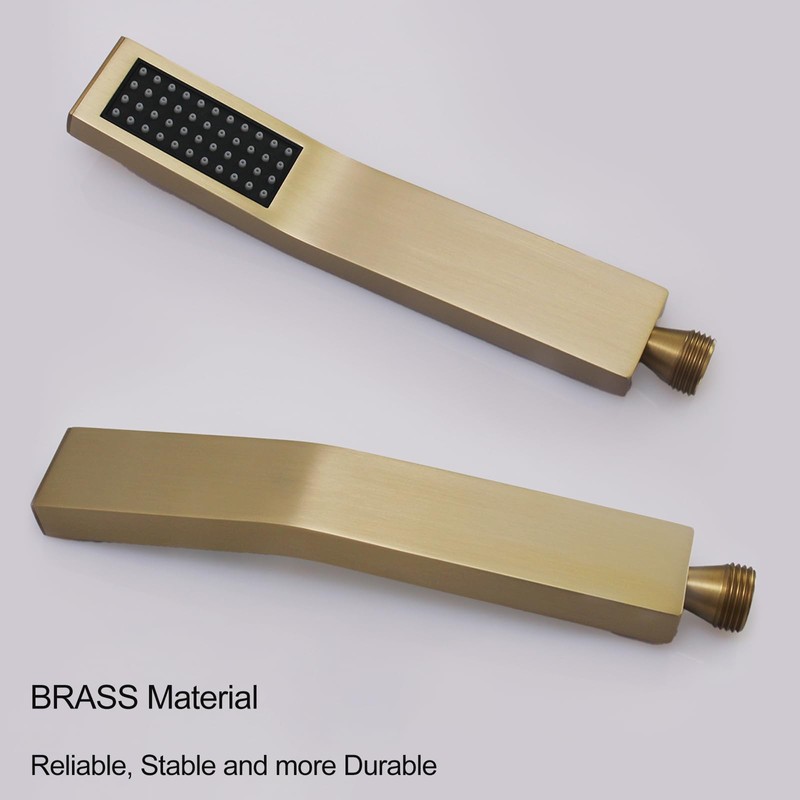 WHSHOWER Hand Held Shower Head Combo Set Square Shower Wand