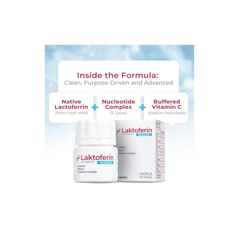 Laktoferin NUCLEO (30 Capsules) | Gluten Free Lactoferrin Supplements