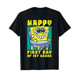 Mademark x SpongeBob SquarePants - SpongeBob Happy First Day Of 1st Grade First Grade School T-Shirt