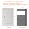 Wohomzy Thermal Door Curtain Fits Doors Size 30"x82"，Curtain Size 33"x84",