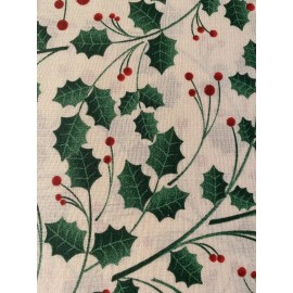 Merry Christmas  Holly Leaves & Berries - BD-49552-A01 BTY