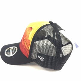 Boco Gear Unisex Red Foam Mesh Sweatband Technical Runner Trucker Hat