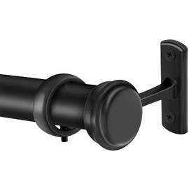 Curtain Rods, 1 Inch Curtain Rods for Windows 144 to 168, Black Curtain Rod, Hanging Curtain Rod with Brackets, Outdoor Curtain Rod, Telescope Curtain Rod, Rustic Curtain Rod, Curtain Rod Set, 144"-168"