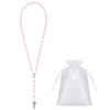 Sinmoe 3 Set First Holy Communion Heart Rosary Beads with
