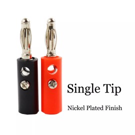 cecilya12 Single Dual Tip 4mm Banana Plug For Amplifier Receiver Loudspeaker Connector Lot - double tips, 6pcs