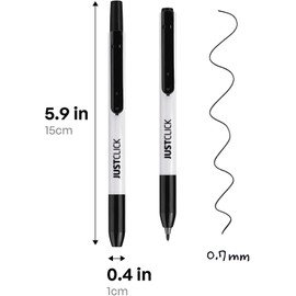 carrotez Retractable Markers, Fine Tip Permanent Markers, Retractable Permanent Marker Fine Tip, Black Color - 12 Count