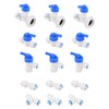 Pxyelec 15pcs 1/4" RO Water Filter Fitting Kit with Tee,