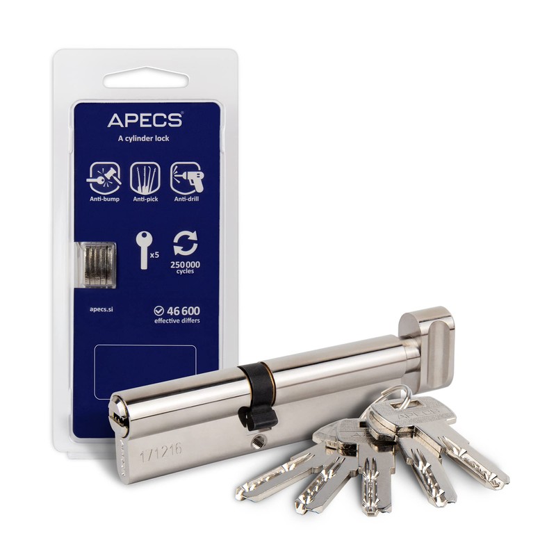 Knauf APECS 2076538031 Lock Cylinder Lock 40/45 mm for Door