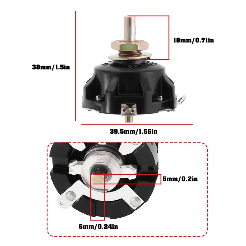Create idea 2pcs 4 Position 3 Speed Fan Selector Rotary