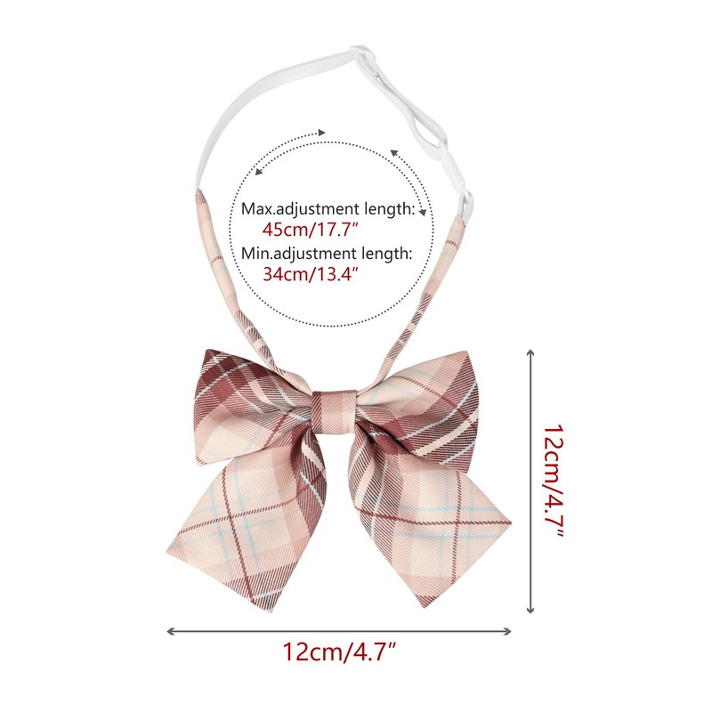 [Elerevyo] Plaid Uniform Pre-tied Knot Cute Colorful Bow Tie for