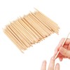 RICISUNG Orange Wood Sticks, 100 Pieces, Multi-functional, Nail Tool, Wooden