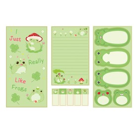 I Just Really Like Fog Sticky Notes Set, Cute Cartoon Fog Self-Stick Notes Pads Sticky Notes Cute Animal Sticky Notes Divider Tabs Writing Memo Pads for Fog Lovers Home Office School Supplies