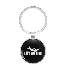 BKR Graphics Let's Get High Metal Double Sided Key Chain Keychain