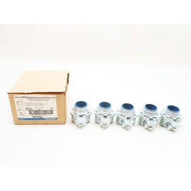 Box of 5 THOMAS&BETTS 3117 TITE-BITE Armored Cable Conduit Connector 1IN