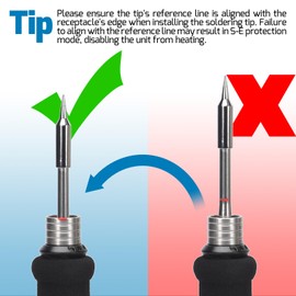 WEP C245-Compatible Type-SI Cartridge Soldering Tip Compatible with WEP 982-II, WEP 982D Precision Soldering Station