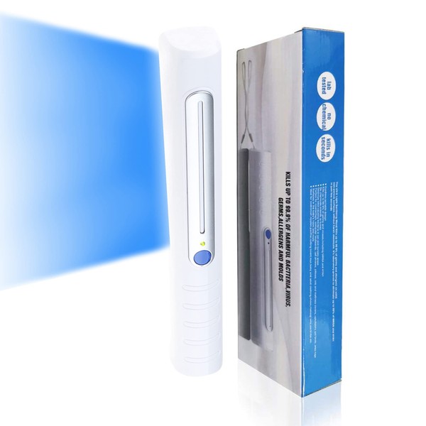 UV Wand Sanitizer - Portable UV Light Sanitizer Wand for Room and Travel - 99.99% Ultraviolet Light Sanitizer, Handheld UV Sterilizer with Germicidal Disinfectant Lamp