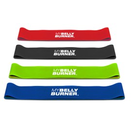 My Belly Burner Toning Band, Set of 4 with Separate Resistance Levels, Home Gym - Great for Training, Yoga, Pilates, Physical Therapy