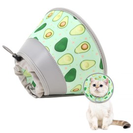 GoGoPaw Cat Cone Collar Soft to Stop Licking, Adjustable, Foldable Lightweight Kitten Cones After Surgery Recovery for Cats & Kittens, Cat Cone Alternative (Light Green, M(Neck Girth:8"-10"))