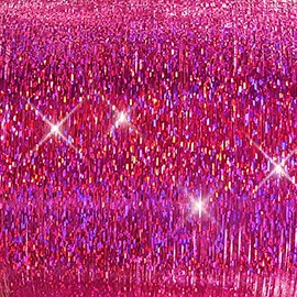 20" Sparkling Hair Tinsel 100 Strands (Fuchsia Pink)