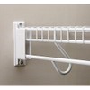Rubbermaid Direct Mount Non-Adjustable Free Slide Wall Bracket, White (FG3D68LWWHT)