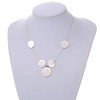 Avalaya Delicate Floating Off White Shell Bead Wire Necklace in