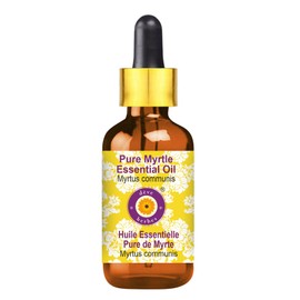 Deve Herbes Pure Myrtle Essential Oil (Myrtus communis) with Glass Dropper 100% Natural Therapeutic Grade Steam Distilled 50ml (1.69 oz)