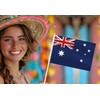 Australia Handheld Small Flag Set,10 PCS 5×8 Inch Mini Australian