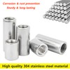 Ctyjia M5x8mm Round Connector Nuts, 6mm Length Female Threaded Rod,