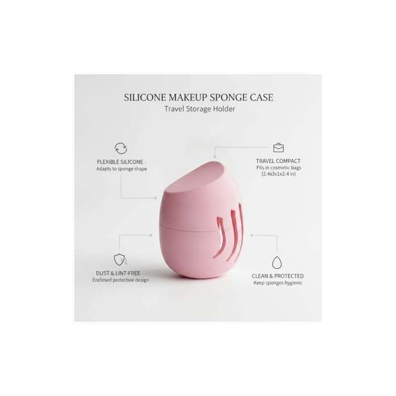 Makeup Sponge Holder, Compact Lightweight Accessory for Travel and Daily