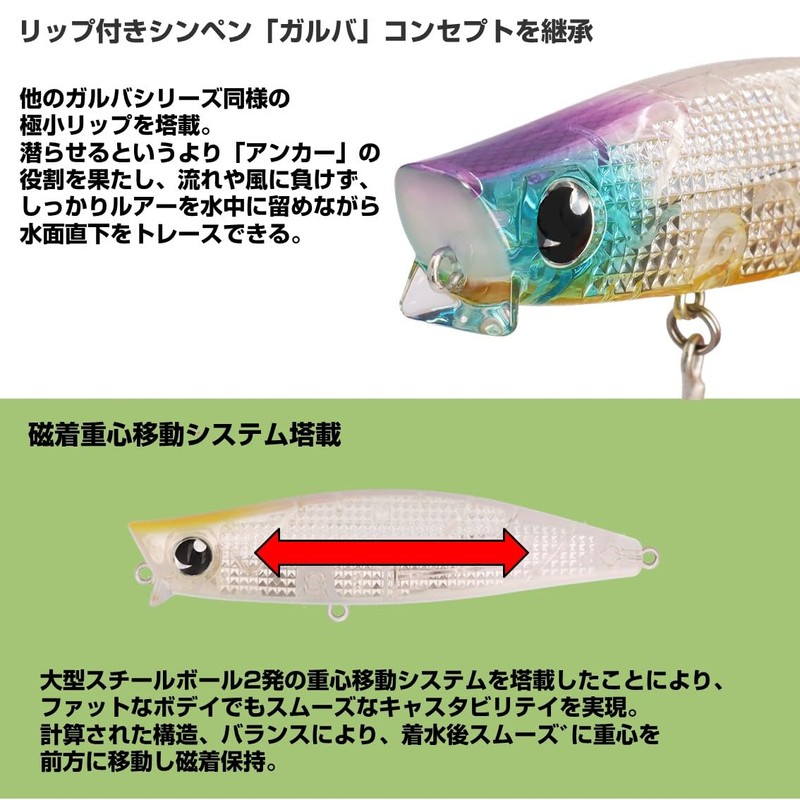 DAIWA Mozan Galbus Long 120S-LI Sinking Pencil, LI Royal Coral