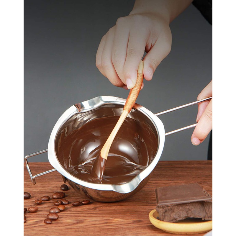 Stainless Steel Double Boiler Pot with 600ML for Melting Chocolate,